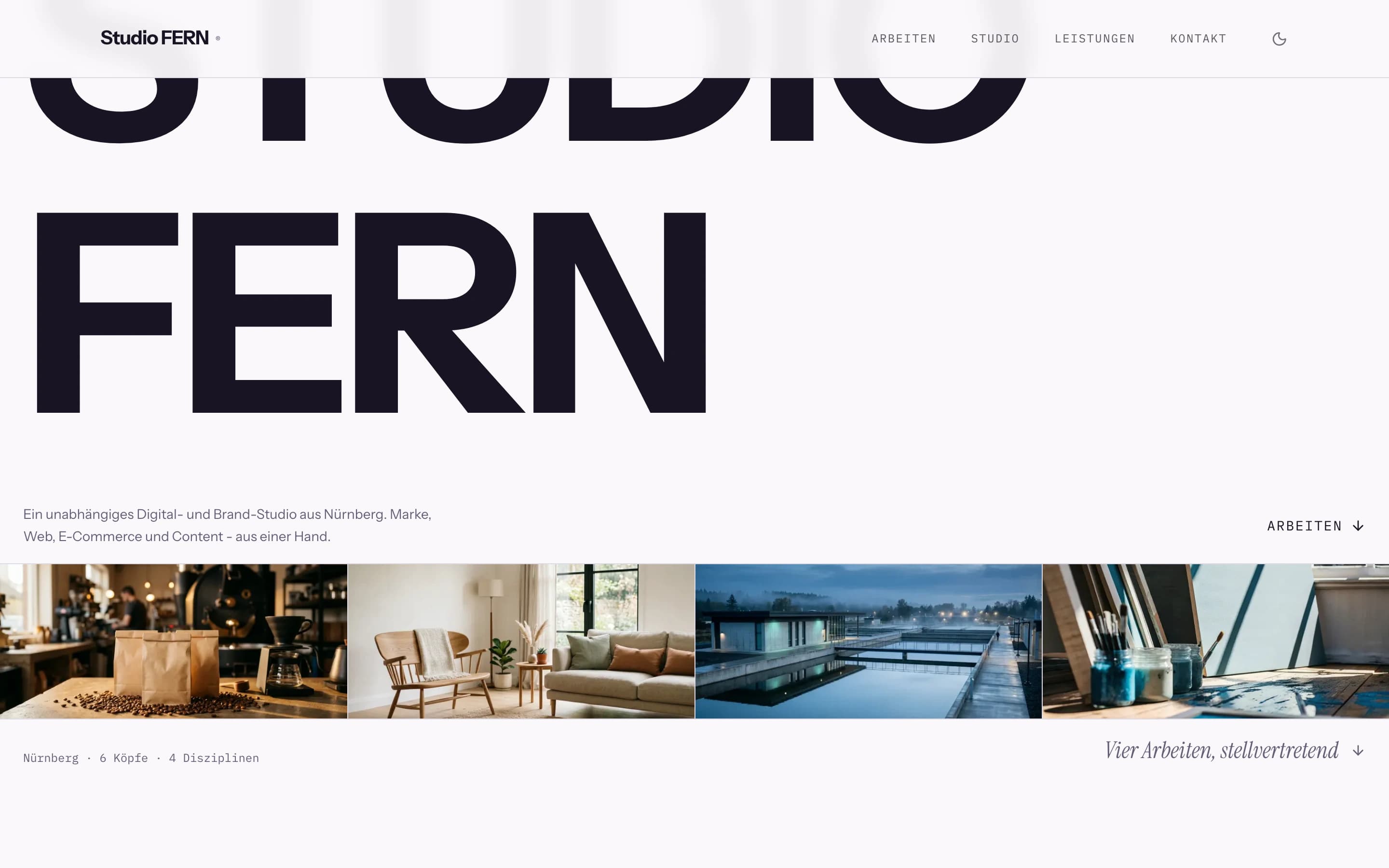 Studio FERN - Startseite des Kreativ-Showcases