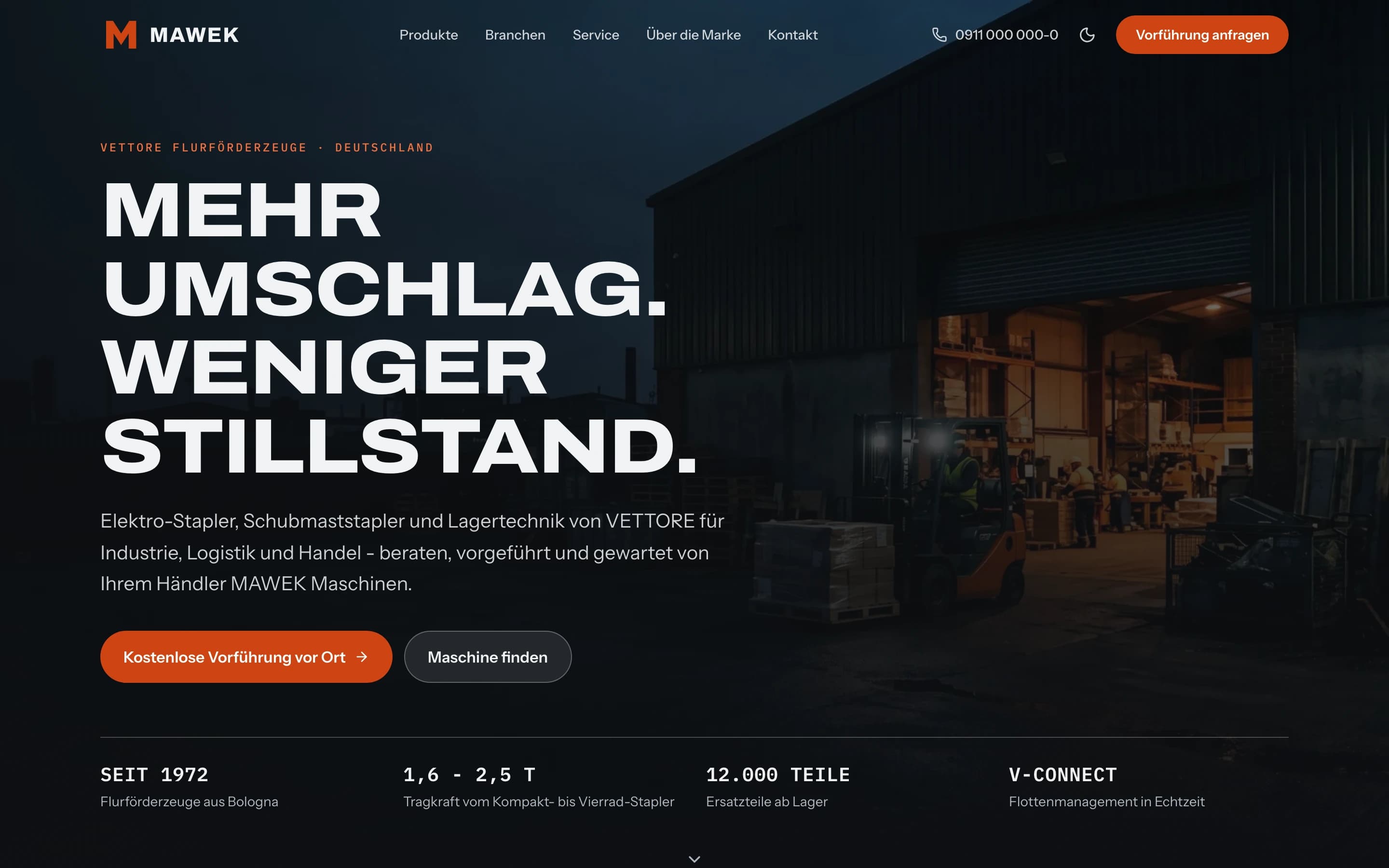 MAWEK - Startseite des Maschinenhandel-Showcases