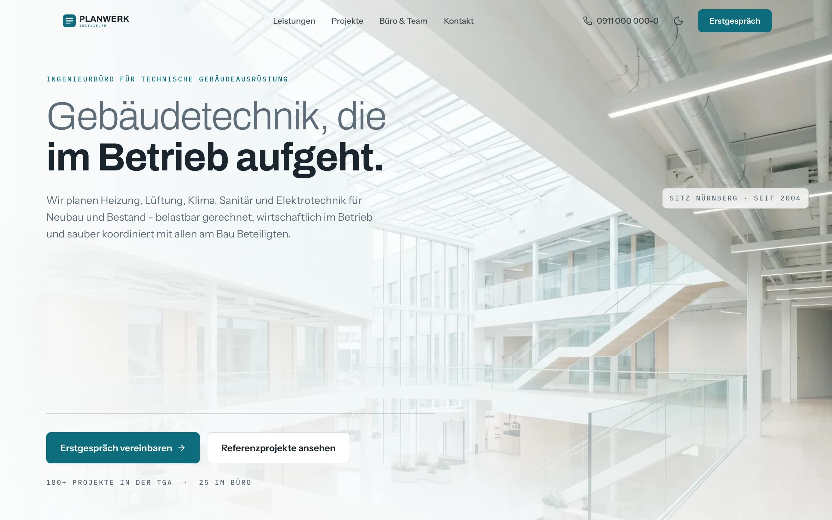 PLANWERK - Startseite des B2B-Showcases
