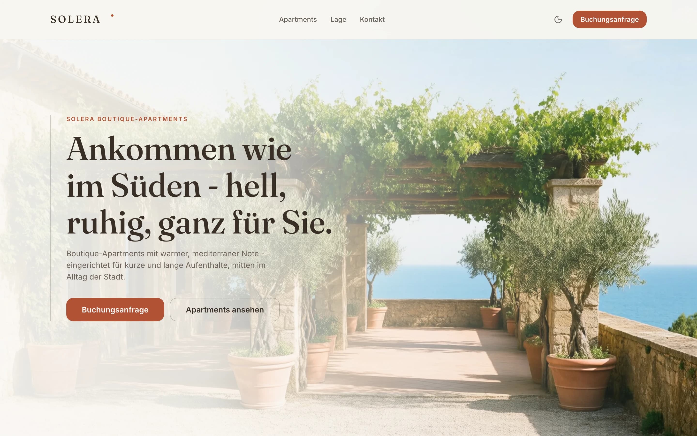 SOLERA - Startseite des Hotellerie-Showcases