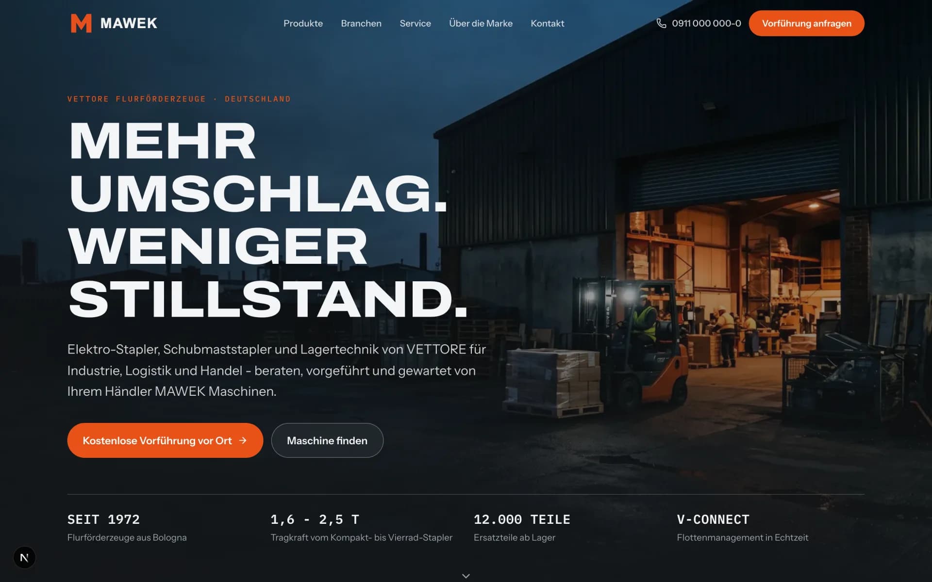 MAWEK - Startseite des Maschinenhandel-Showcases