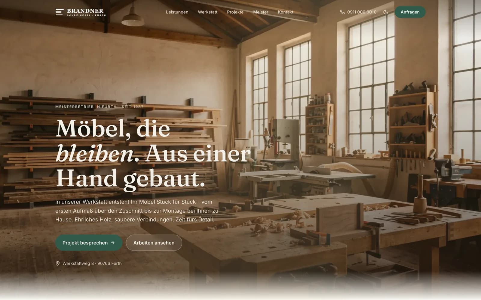 BRANDNER Studiokonzept für einen Handwerksbetrieb