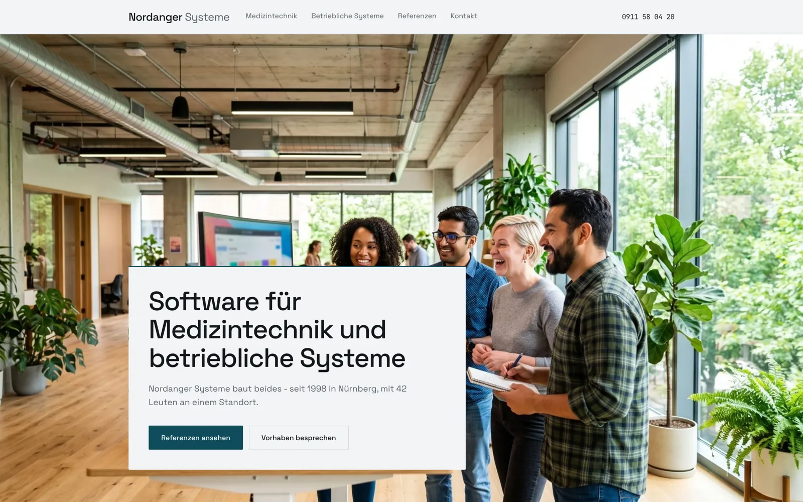 Software firm - home page of the industry template